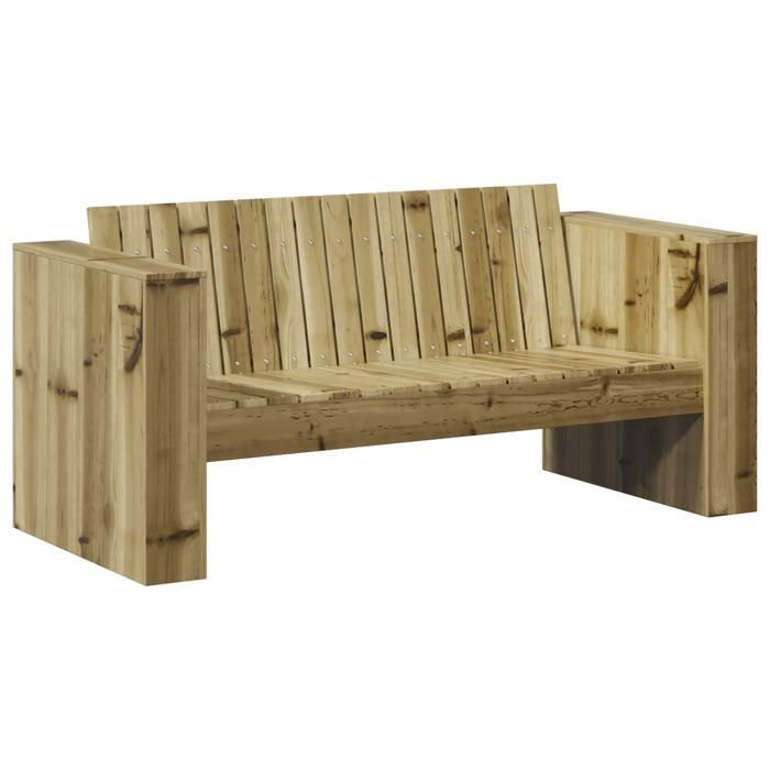 VidaXL Canapé de jardin 2 places 134x60x62 cm Bois de pin traité 873870