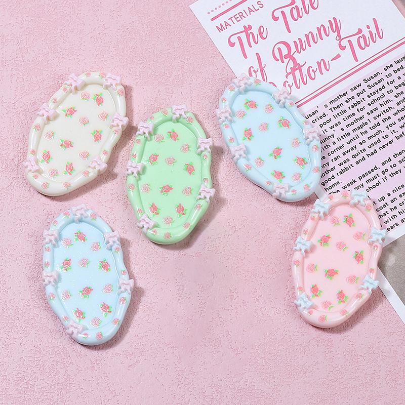 Colorful Ellipse Bow Tie Resin Paint Palette Mini Portable Nail Glue Mixed Tools Art Supplies Coloured Drawing Color Decorative