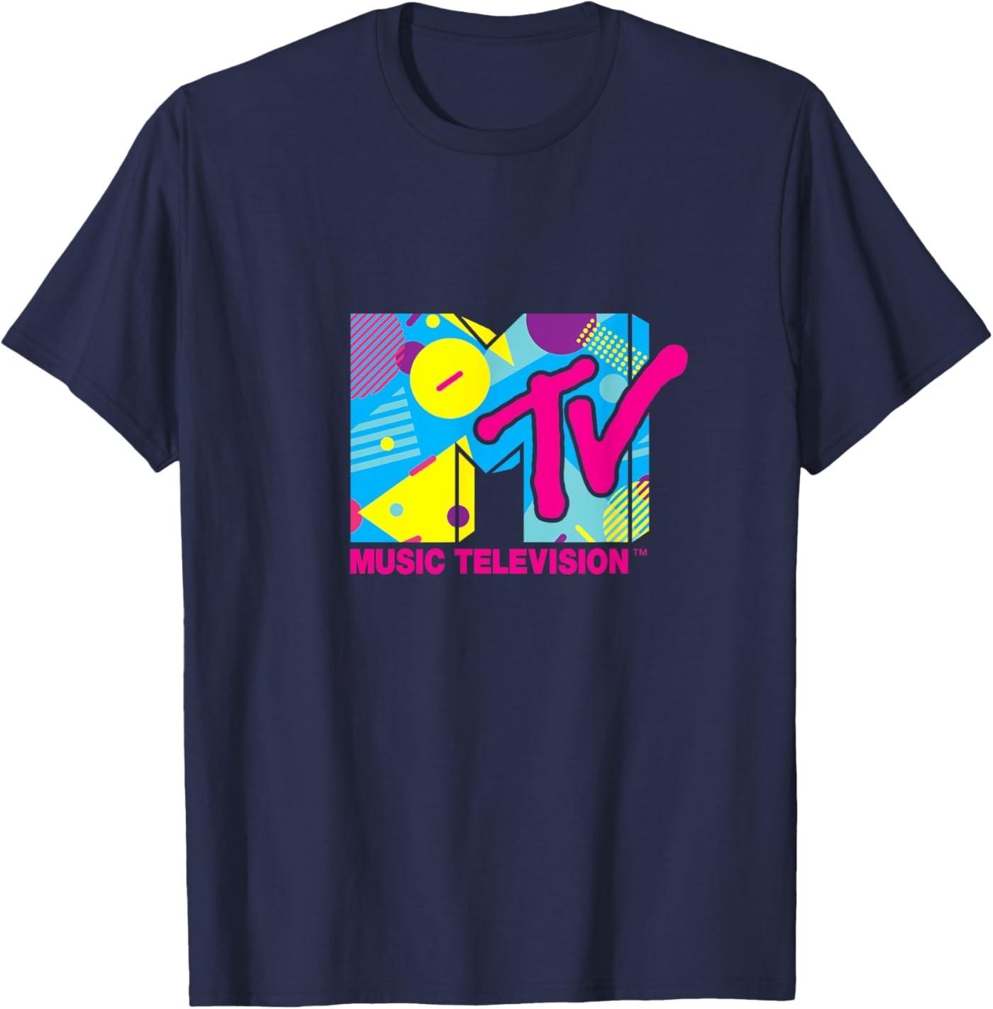 MTV - MTV Logo Retro 1980s Spring Break Retro T-Shirt S разноцветный