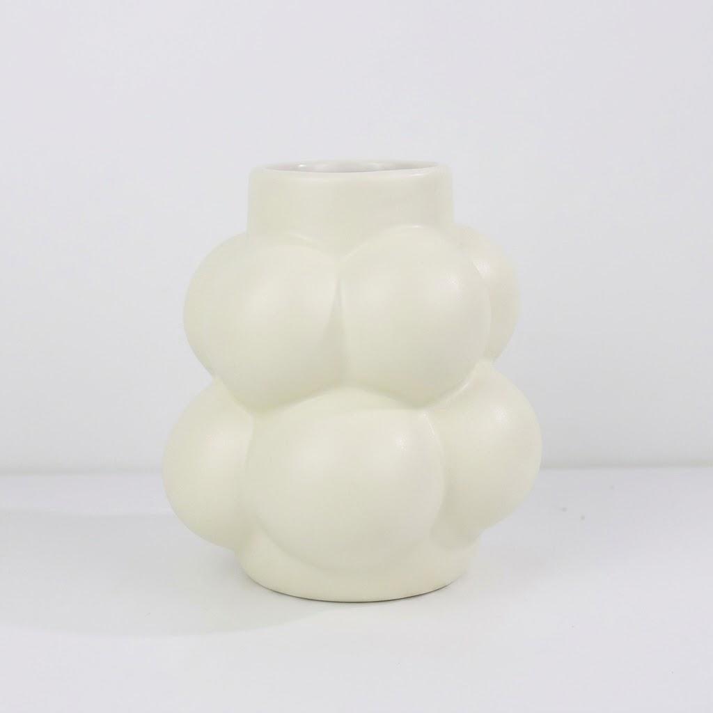 Nordic Minimalist Bubble Ceramic Vase - Modern Art Table Centerpiece for Home Decor