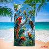 Jungle Parrot Eagle Forest Print Beach Towel For Wild Tropical Theme Beach Camping Swimming Bath Towel