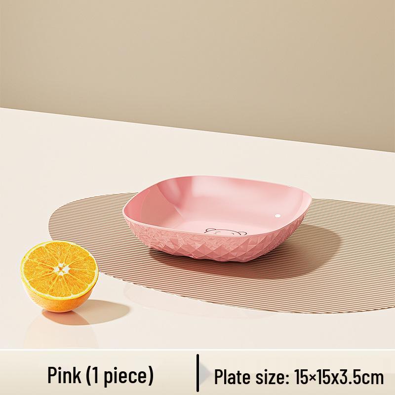 Cartoon Bear Bone and Snack Plate for Dining Table