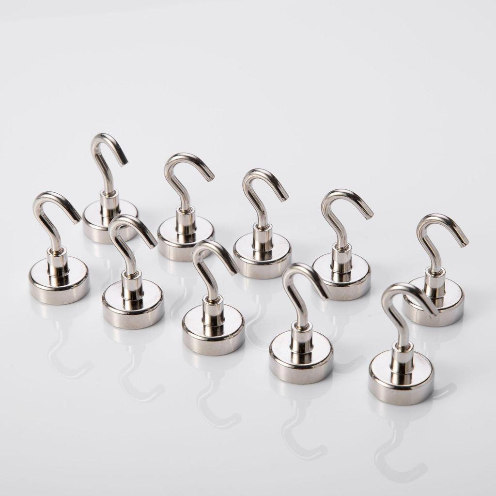 Neodymium Iron Boron Magnetic Hook Hanger, E16 Metal Magnetic Suction Cup, Punch-Free Installation.