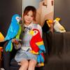 Colorful Parrot Plush Toy Pillow Wholesale Gift With Logo Cartoon Animal Decorative Ornament 25cm 0.2kg