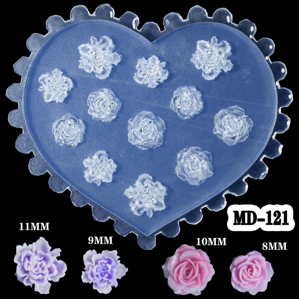 Stampo in Silicone per Nail Art Fiori 3D Stampi per Creazione Unghie Stencil per Unghie Goffrati Stampo per Scultura Decorazioni per Manicuristi
