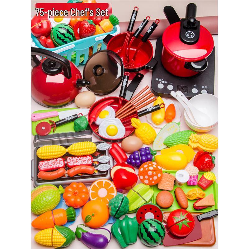 Children's Pretend Play Dollhouse Kitchen Set for Boys & Girls - Kindergarten Play Area Arrangement