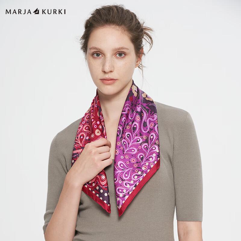 MARJA KURKI Joyful Mulberry Silk Medium Square Scarf