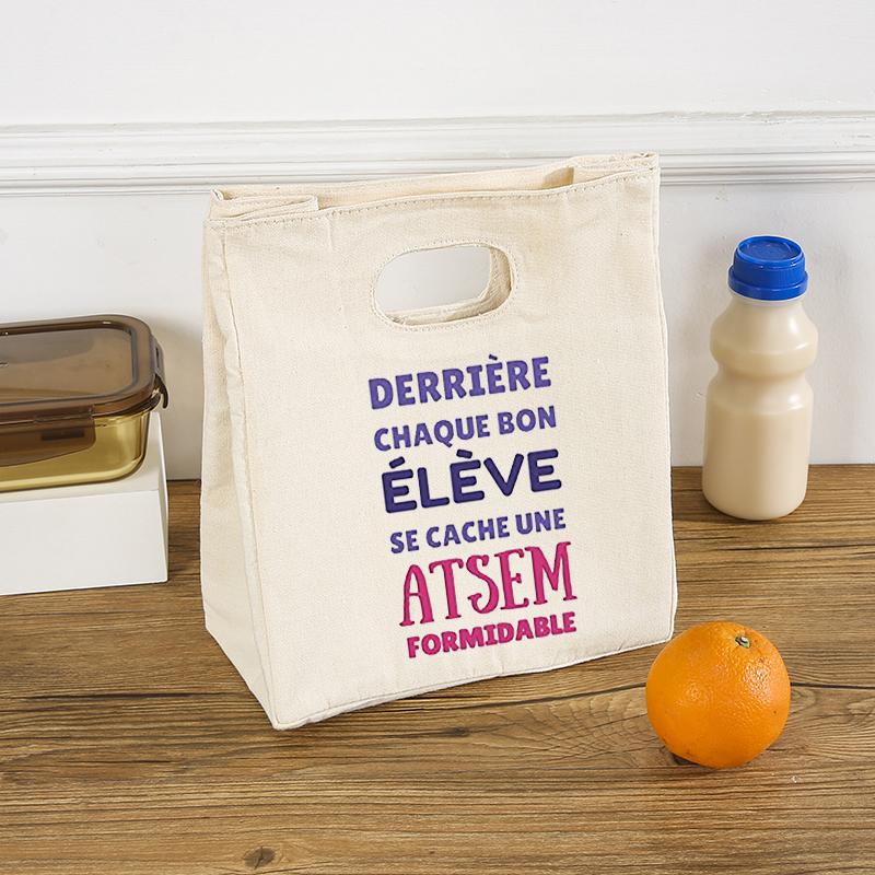 Une Super Atsem Toi Ne S'oublie Jamais Comme Print Lunch Bag Summer Jiuce Ice Cooler Bag Picnic Insulated Thermal Bag Astem Gift