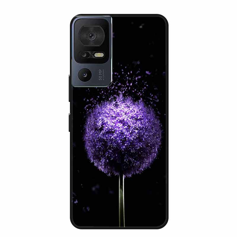 Für TCL 40 SE Handyhülle 40SE Hülle Schwarzes Silikon Weiche Rückseite Hülle Für TCL 40 SE Hülle Funda Für TCL40SE Capa 6.75" Schale