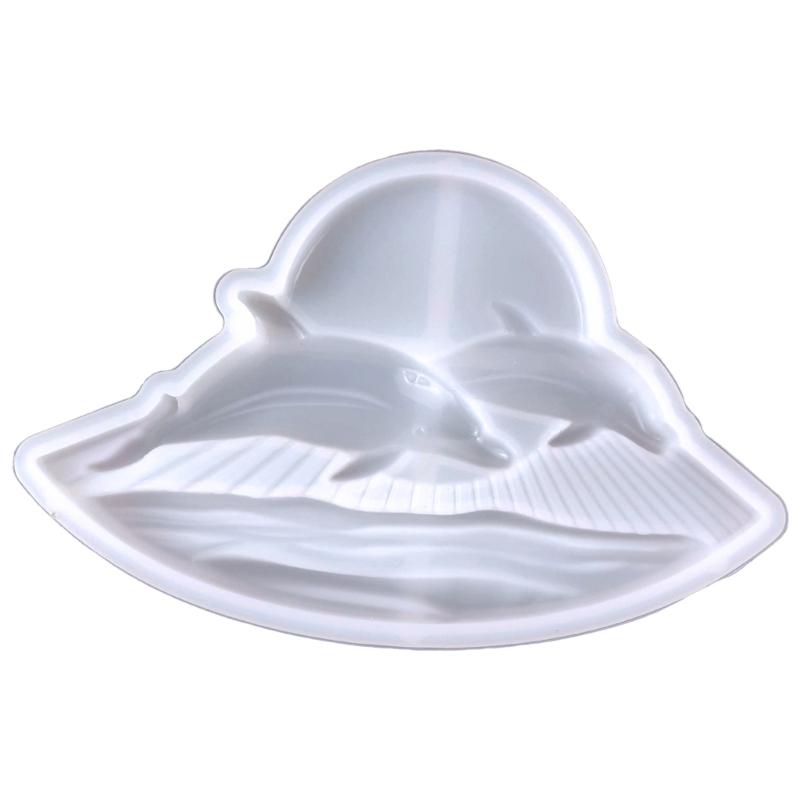 Sun Dolphin Resin Mold Semi-stereoscopic Silicone Molds Epoxy Casting Mould for Wall Hanging Mount Decor DIY Crafts