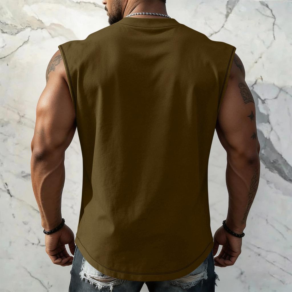 Men's Casual Loose Fit Sleeveless T Shirt Muscle Tank Top with California Letter Print for Summer Outdoor Activities