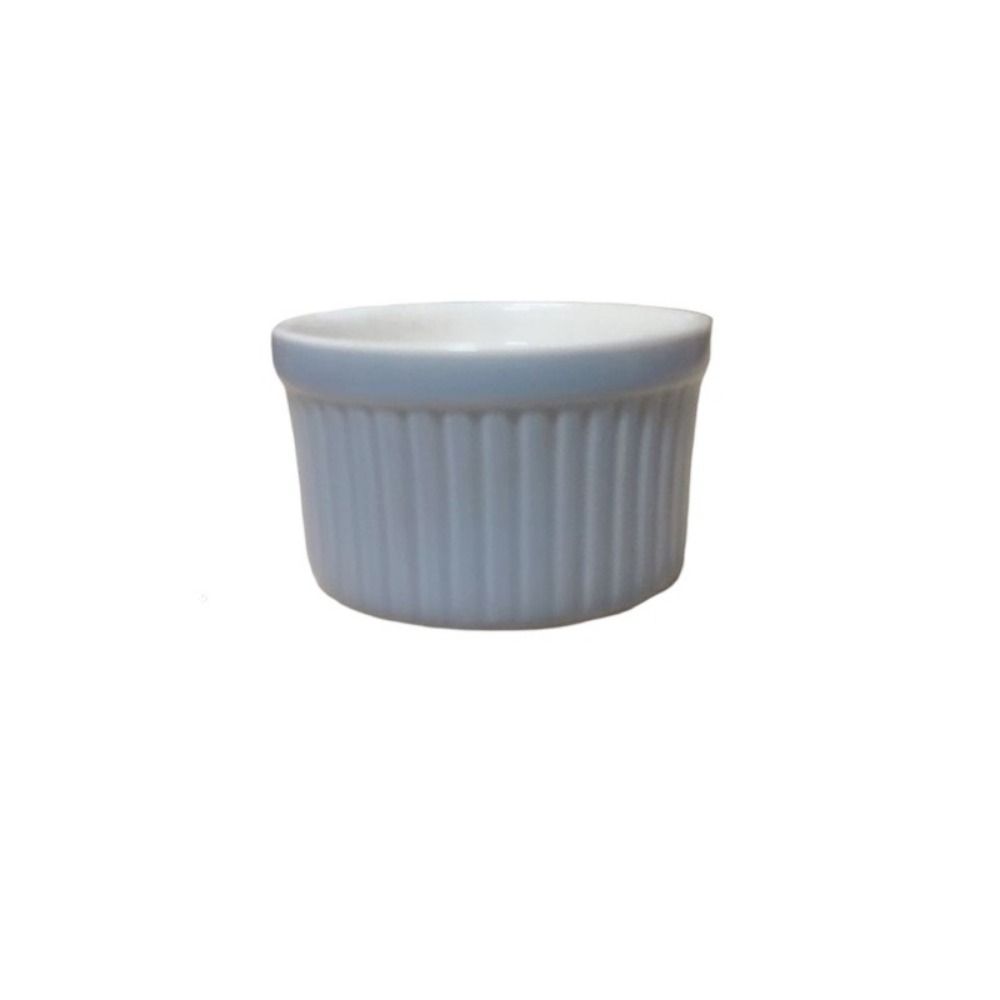 4Pcs Colorful Souffle Cups Oven Safe Fluted Porcelain Bowls Creme Brulee Dishes  Desserts