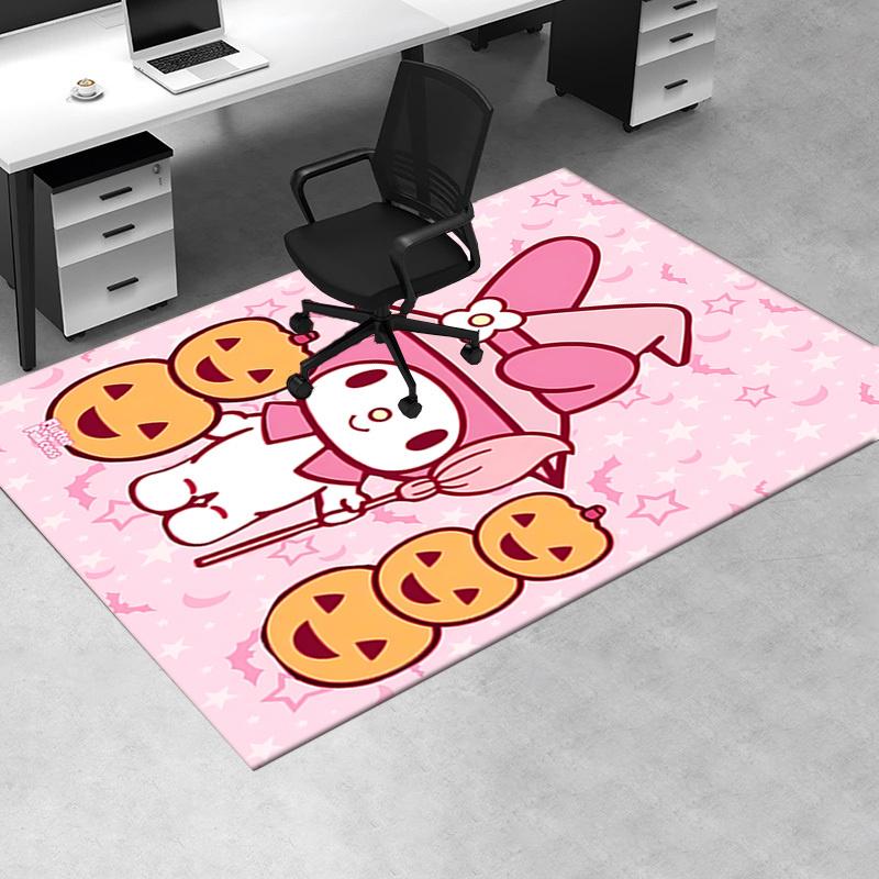 Office Rug Halloween, My Melody Anti-Slip Rug, Machine Washable for Living Room, Bedroom, Office, Multiple Sizes, Bedroom Mat, Decorative Mat, Durable