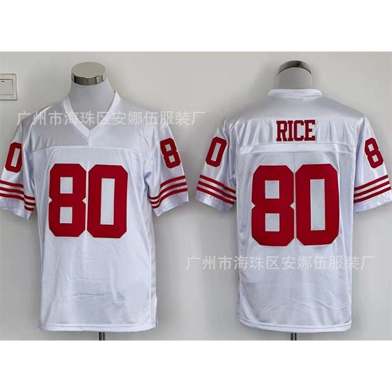 San Francisco 49ers Retro Football Jersey Embroidered Mens Womens Sports Uniform 80 87 21 Number