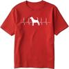 Cheap Tshirt Street Wear Women Oneck tshirt Cotton Dog Silhouette Heartbeat Pattern Print Comfort Man Tee shirt Mens Tshirt