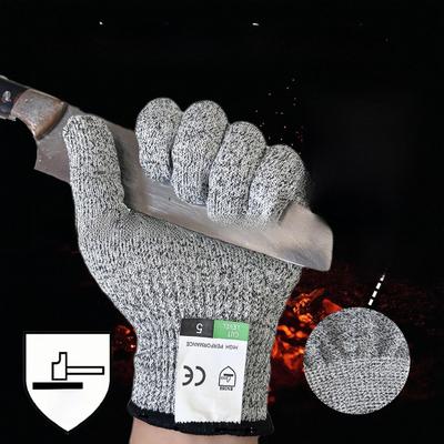 Level 5 HPPE Anti-Cut Gloves: Breathable, Wear-Resistant, Injury-Free Protection for Woodworking, Construction, and Kitchens.