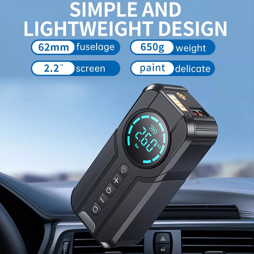 Wireless Car Air Compressor 10400mAh Display Electric Tire Inflator Pump Jump Starter Air Compressor for Moto Bike Car Tyre Ball