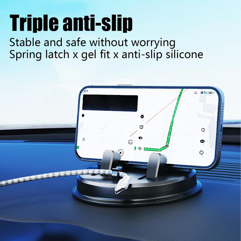 Universal Dashboard Car Phone Holder With 360 Degree Adjustable Phone Mount For Car Dash Anti-Slip Pad Mat Phone Holder