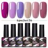 6-Color Nail Polish Glue Set, Popular Color Nail Glue, Phototherapy Nail Polish Glue Can Be Matched Arbitrarily.
