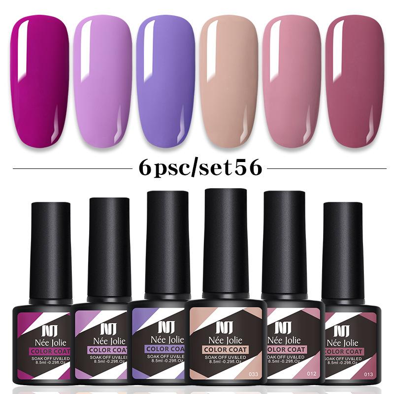 6-Color Nail Polish Glue Set, Popular Color Nail Glue, Phototherapy Nail Polish Glue Can Be Matched Arbitrarily.