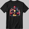 Wolverine-Deadpool Marvel Avengers Short Sleeve White-Black Men's / Women's N622