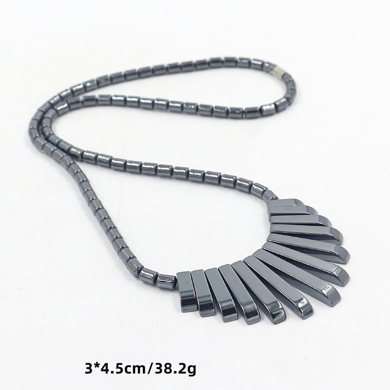 

Модное мужское и женское ожерелье, круглый кулон, ожерелье из бусин черного желчного камня One Size