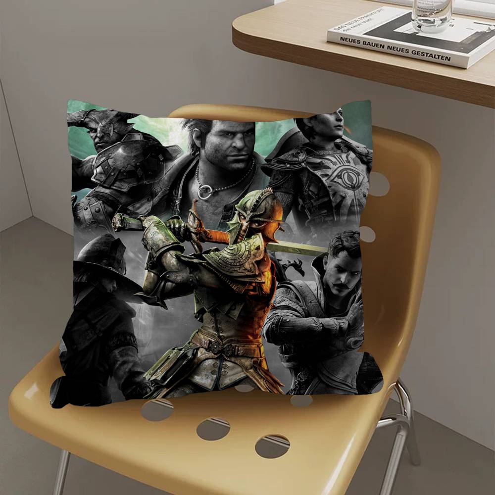 Dragon Age Origins Classic Video Game Pillow Gifts Home Office Furnishings Bedroom Sofa Car Cushion Cover Case 45x45cm