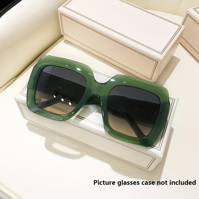 1 Women's Y2K Fashion Square Sunglasses Trendy Two-Tone Color Block, Anti-Glare Lens, Durable Plastic Frame, Perfect for Hiking