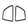 2pcs Left Drive Carbon Fiber Dashboard Air Vent Panel Cover Trim Decoration Fit for X5 X6 E70 E71 2008 2013