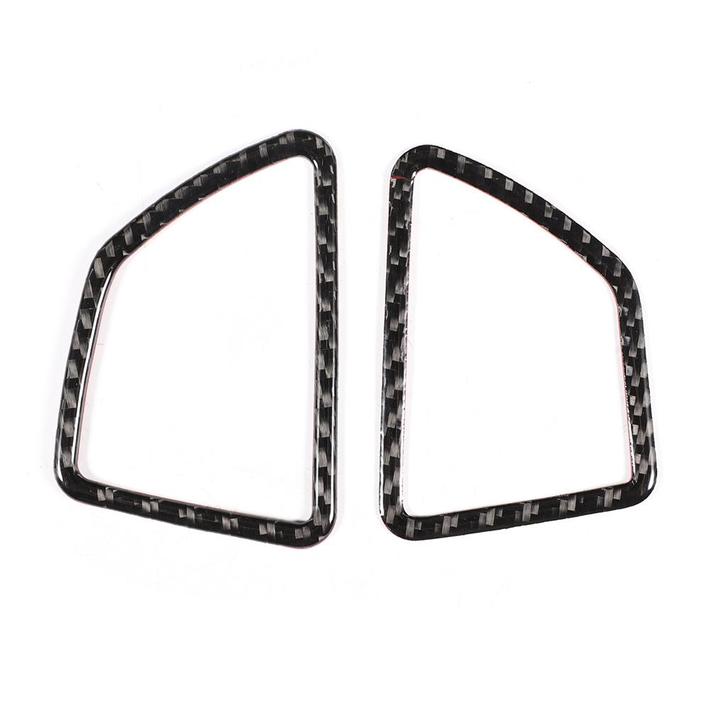 2pcs Left Drive Carbon Fiber Dashboard Air Vent Panel Cover Trim Decoration Fit for X5 X6 E70 E71 2008 2013