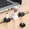 1/6/12 Stück Magnetische Kabelklemmen Selbstklebend Kordelhalter Kabelmanagement Aufwickler Schutz Desktop Ordentlich USB Ladekabelhalter