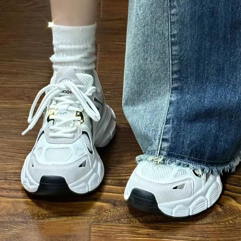 

Женские кроссовки «папины кроссовки» новая летняя тонкая женская обувь универсальная платформа белые кроссовки повседневная спортивная обувь 40 белый