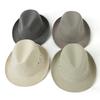 Hemming Wide Brim Breathable Holes Folding Jazz Hat Mid-aged Men Outdoor Sun Hat Fashion Accessories