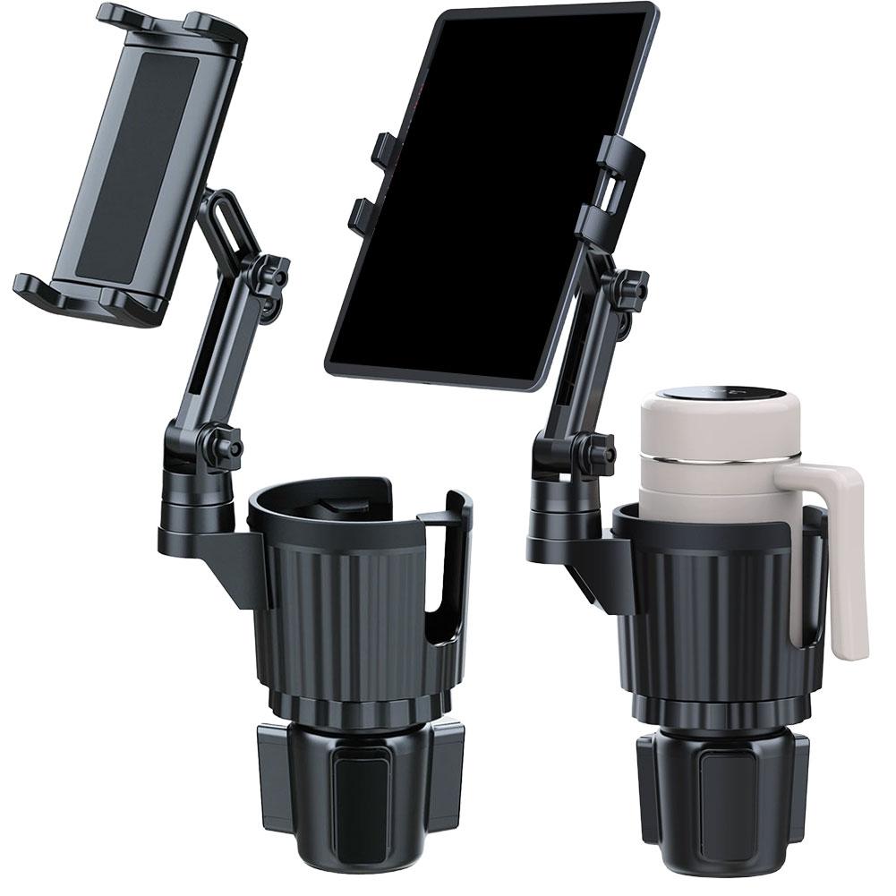 2-in-1 Car Cup Phone Mount With Adjustable Base 360-Degree Phone All Holder Travel Car Rotation Holder Smartphones Phone G4B5