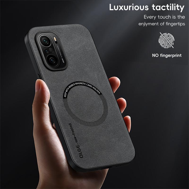 Magnetic Retro Leather Case For Xiaomi Poco F3 PocoF3 Wireless Charging Phone Case Cover