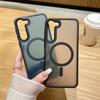 Suitable for Samsung S24Ultra Skin-sensitive Magnetic Charging Phone Case, Soft Color S23plus Anti-drop Protective Case