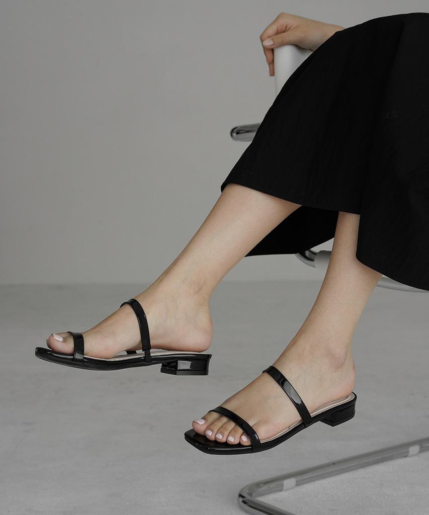 Chaakan Strap Mule Slippers (Leather/Painted) (2.5/5Cm) (Type B)