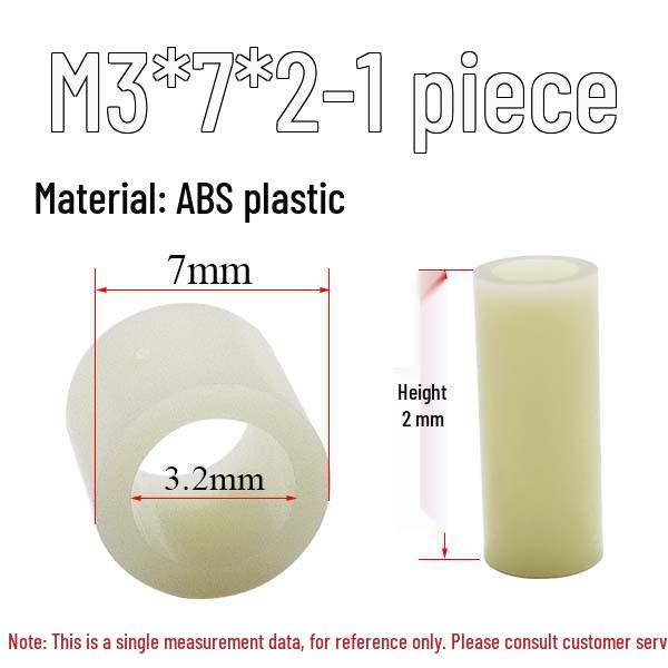 ABS Plastic Insulating Spacer Post with Straight-Through Bushing and Gasket Ring for M3-M8 Round Holes