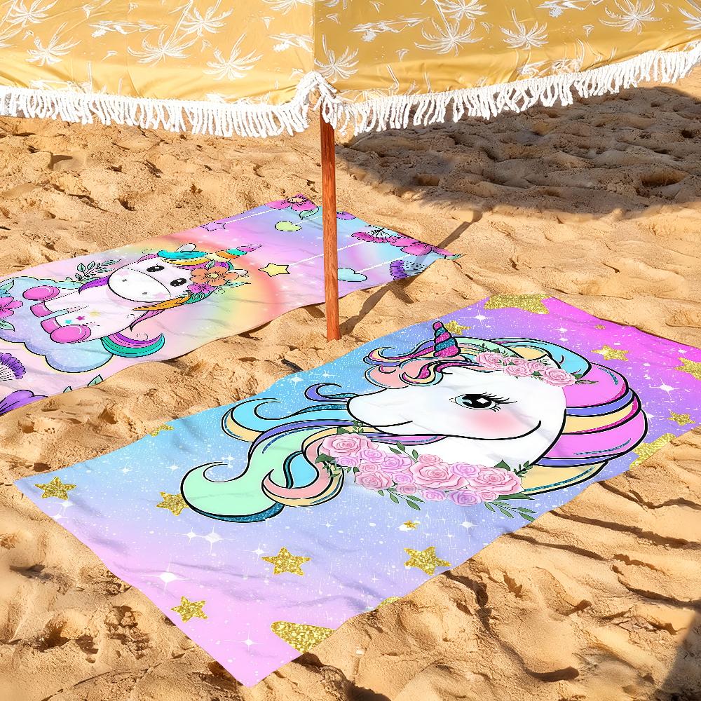 Einhorn Rosa Traum Märchen Handtuch Schnelltrocknende Strandhandtücher Sind Geeignet Für Schwimmbäder Camping Yoga Und Das Fitnessstudio