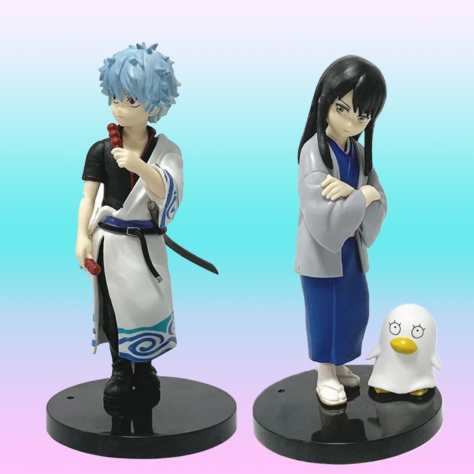 Adokenette GINTAMA Anime Action Figure - Katsura Kotarou & Sakata Gintoki PVC Collectible Model Toy for Kids And Gift Ideas