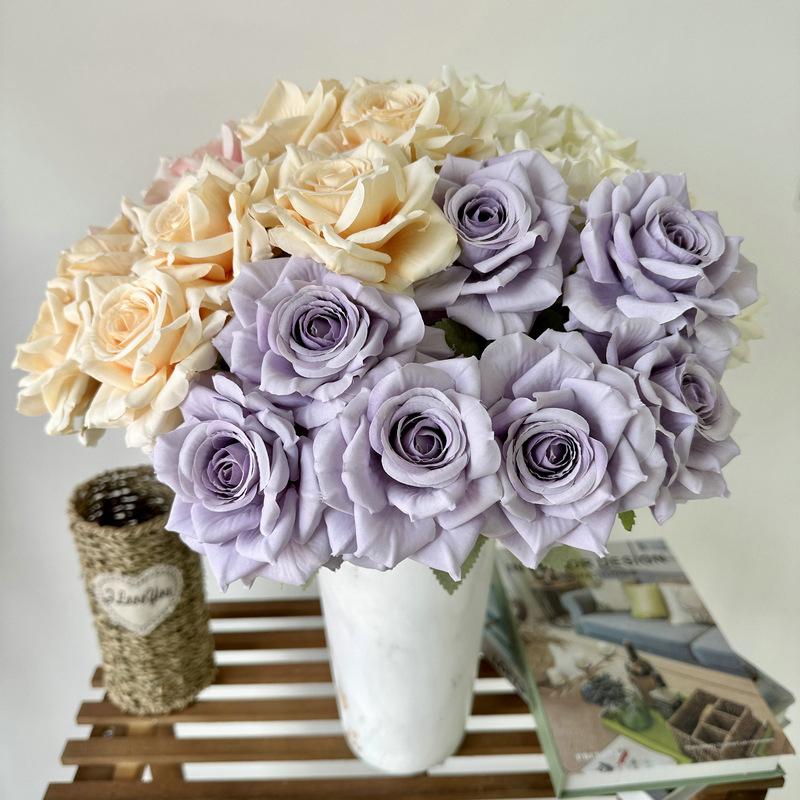 7 Heads Rose Silk Artificial Flower Bride Bouquet Wedding Floral Arrangement Materials Home Table Vase Decor Party Props Gifts