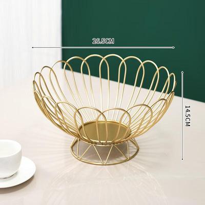 Qinkai Goldener Kranz Schmiedeeisen Obstkorb