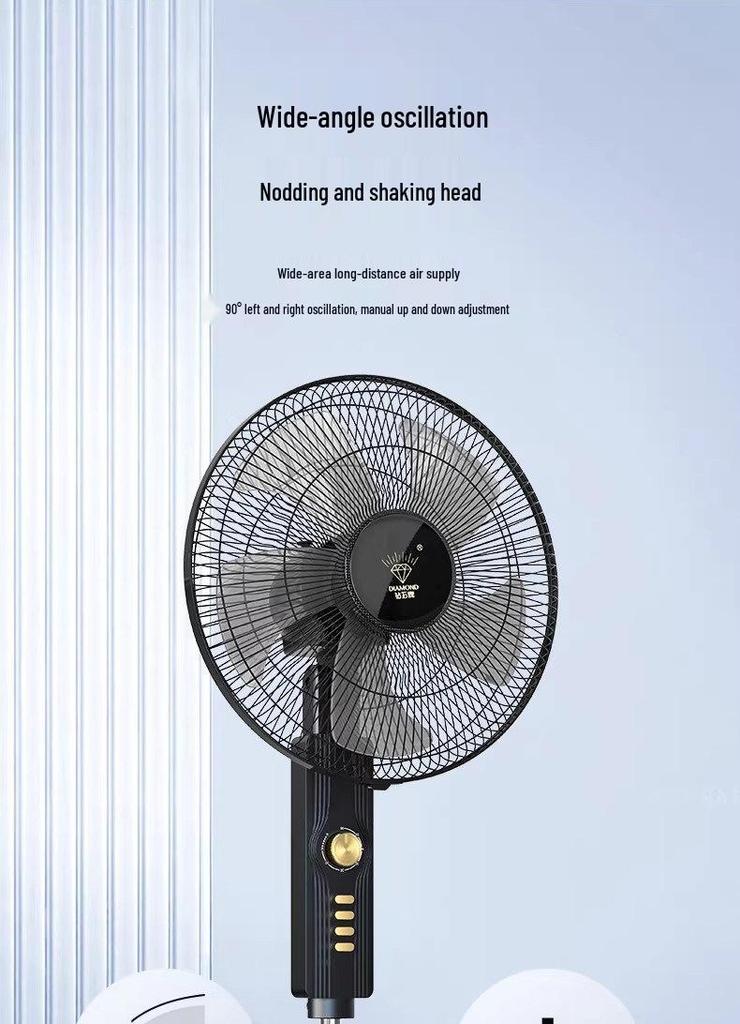 Diamond Electric Fan 2026: Low Noise, High Wind, Versatile for Bedroom, Desk, or Living Room