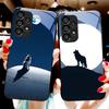 The Moon and the Wolf For Samsung Galaxy S10 S20 Plus S21 FE S22 S23 S24 FE S25 Ultra Black Tempered Glass Phone Case Hard Shell