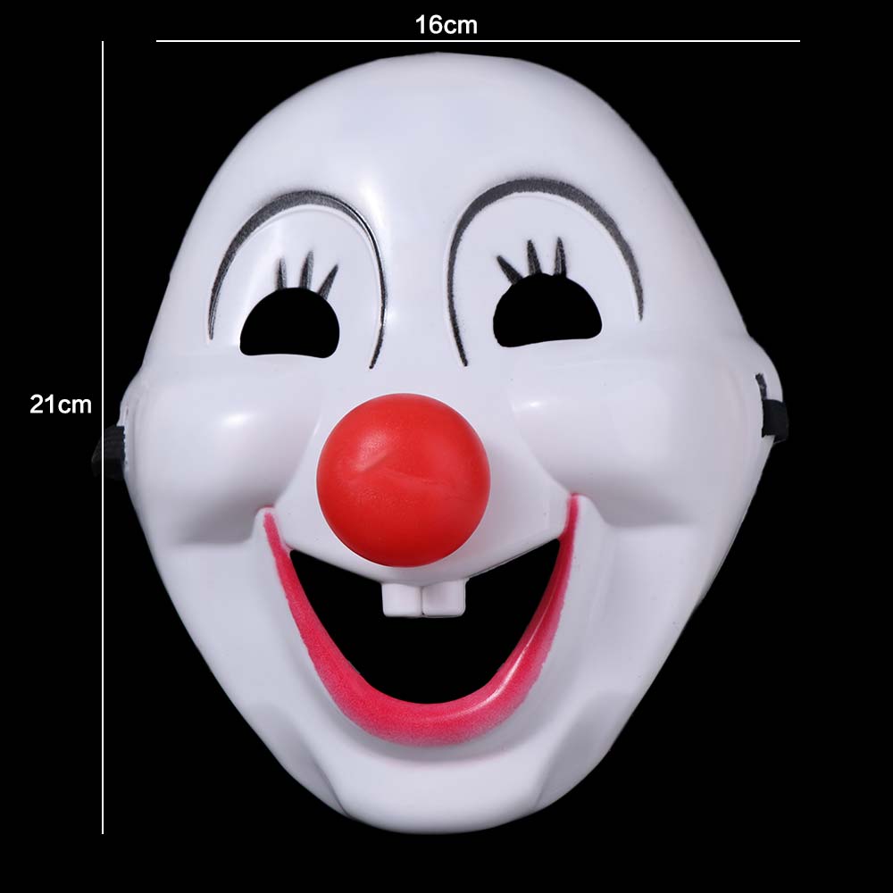 Red Nose Clown Makeup Mask PVC Happy Clown Costume Party Prop Halloween Clown Mask  Halloween Party