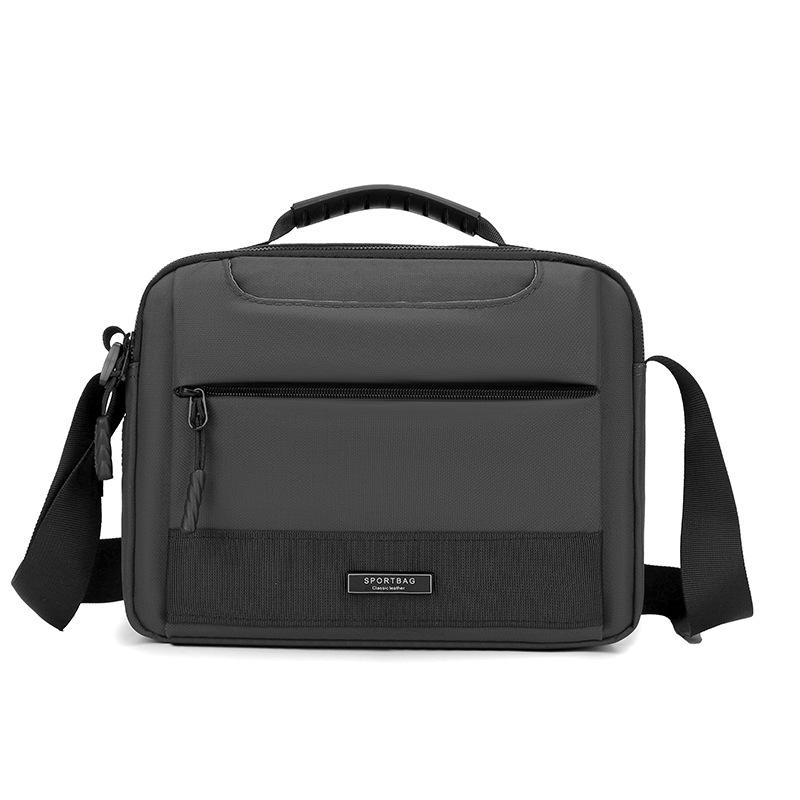 Durable Crossbody Bag Men's Large Capacity Water-Repellent Shoulder Bag Commuter Business Handbag