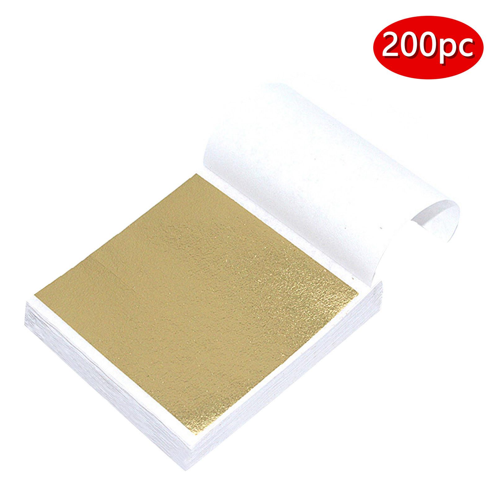 

200 листов имитация золотой фольги, бумага с листьями, позолота, сделай сам, художественная крафт-бумага, украшения для дня рождения, свадьбы, торта, десерта I