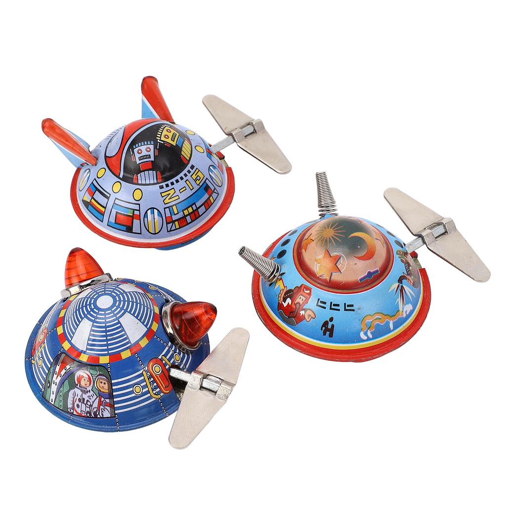 Vintage Wind Up Spacecraft Toy Collectible Clockwork Spring Wind Up Toy for Birthday