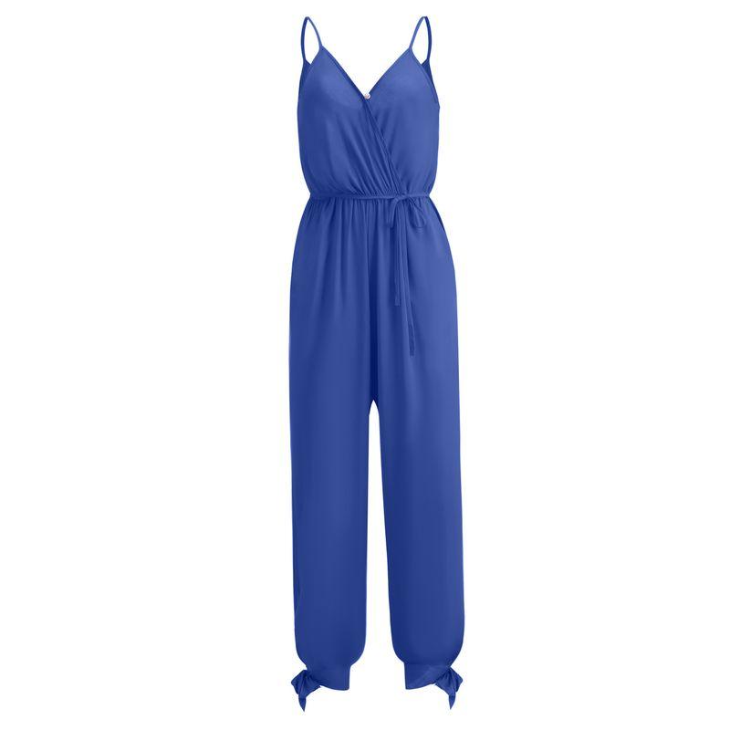 Tethered V-neck Camisole Jumpsuit for Women Tether V-neck Strap Jumpsuit