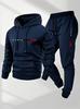 European Size Casual Fashion Unisex PARIS Lettered Print Hoodie and Drawstring Sports Set